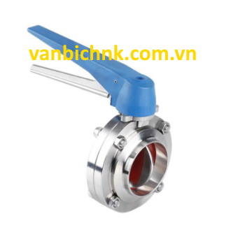 Van bướm inox vi sinh tay kẹp miệng hàn